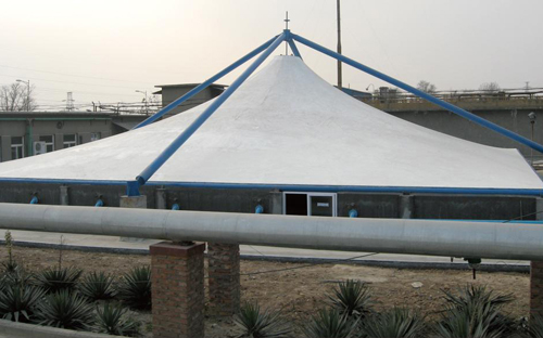 双层膜沼气罐,标志性小品膜结构,广场膜结构